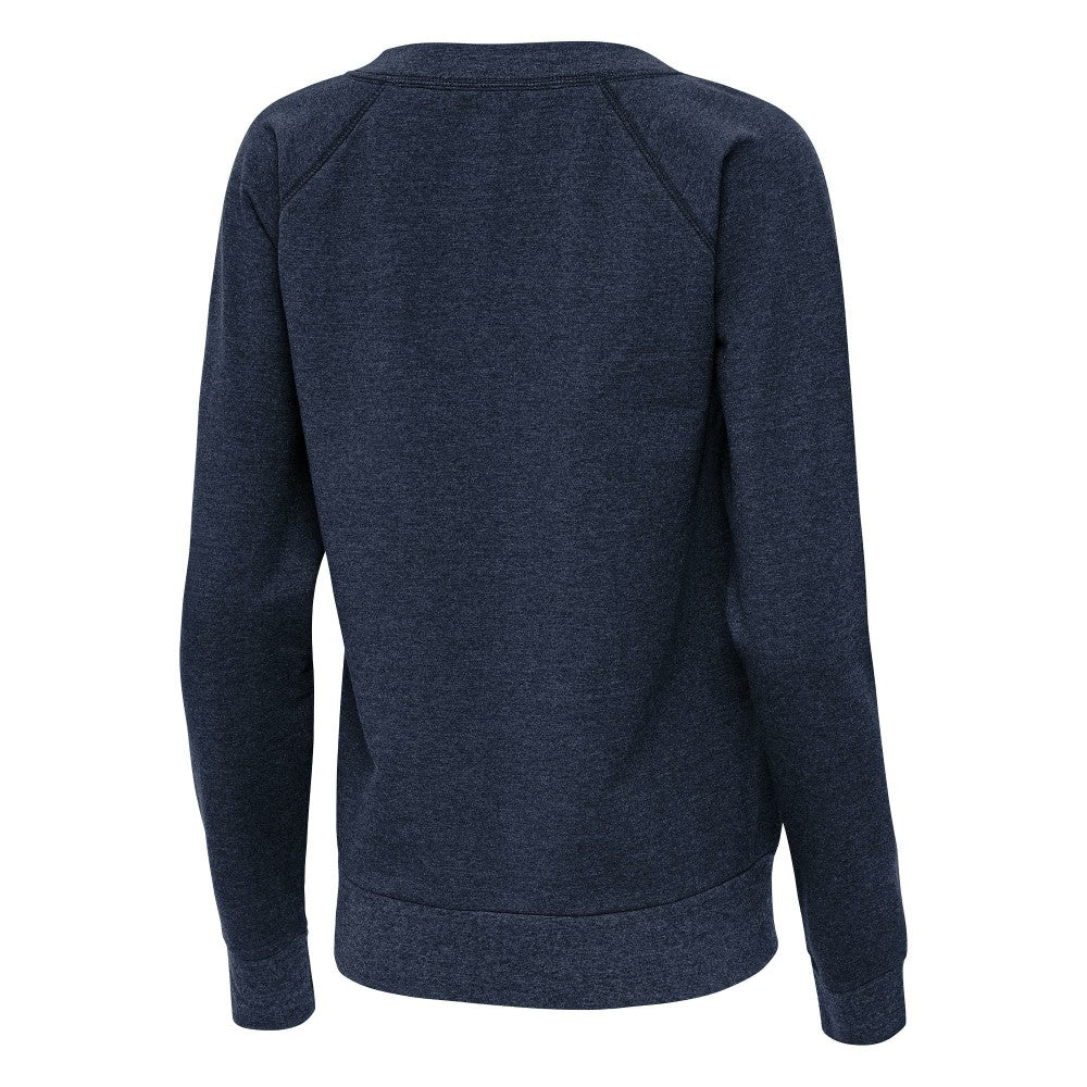 Houston Astros Antigua Women's Varsity Tri-Blend V-Neck Long Sleeve T-Shirt - Heather Navy