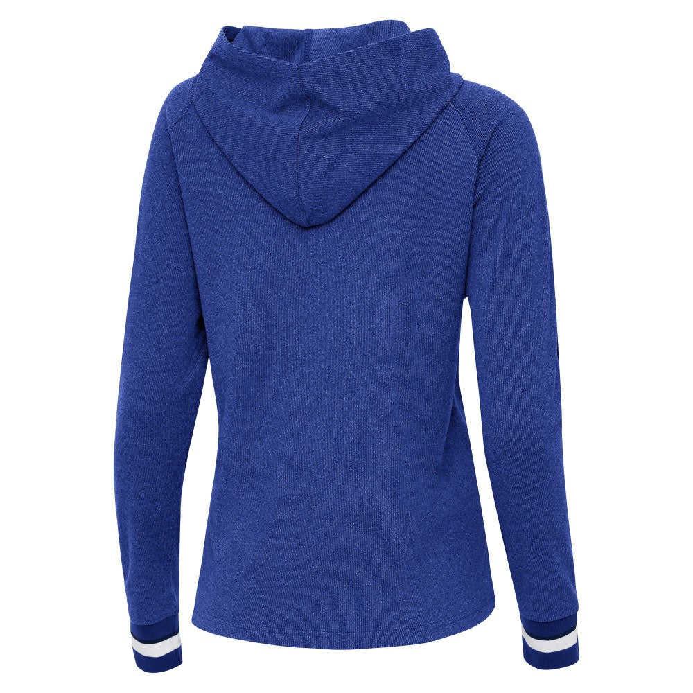 New York Mets Antigua Women's Trek Pullover Hoodie - Heather Royal