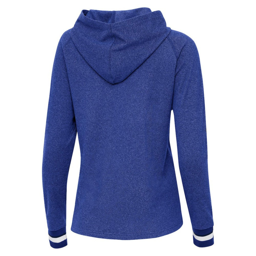 Los Angeles Dodgers Antigua Women's Trek Pullover Hoodie - Heather Royal