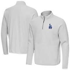 Los Angeles Dodgers Antigua Step Up Quarter-Zip Pullover - Gray
