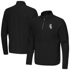 Chicago White Sox Antigua Step Up Quarter-Zip Pullover - Black