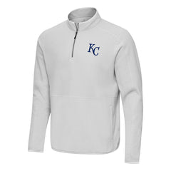 Kansas City Royals Antigua Step Up Quarter-Zip Pullover - Gray
