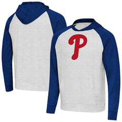 Philadelphia Phillies Antigua Urgent Pullover Hoodie - Royal/Gray