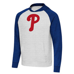 Philadelphia Phillies Antigua Urgent Pullover Hoodie - Royal/Gray