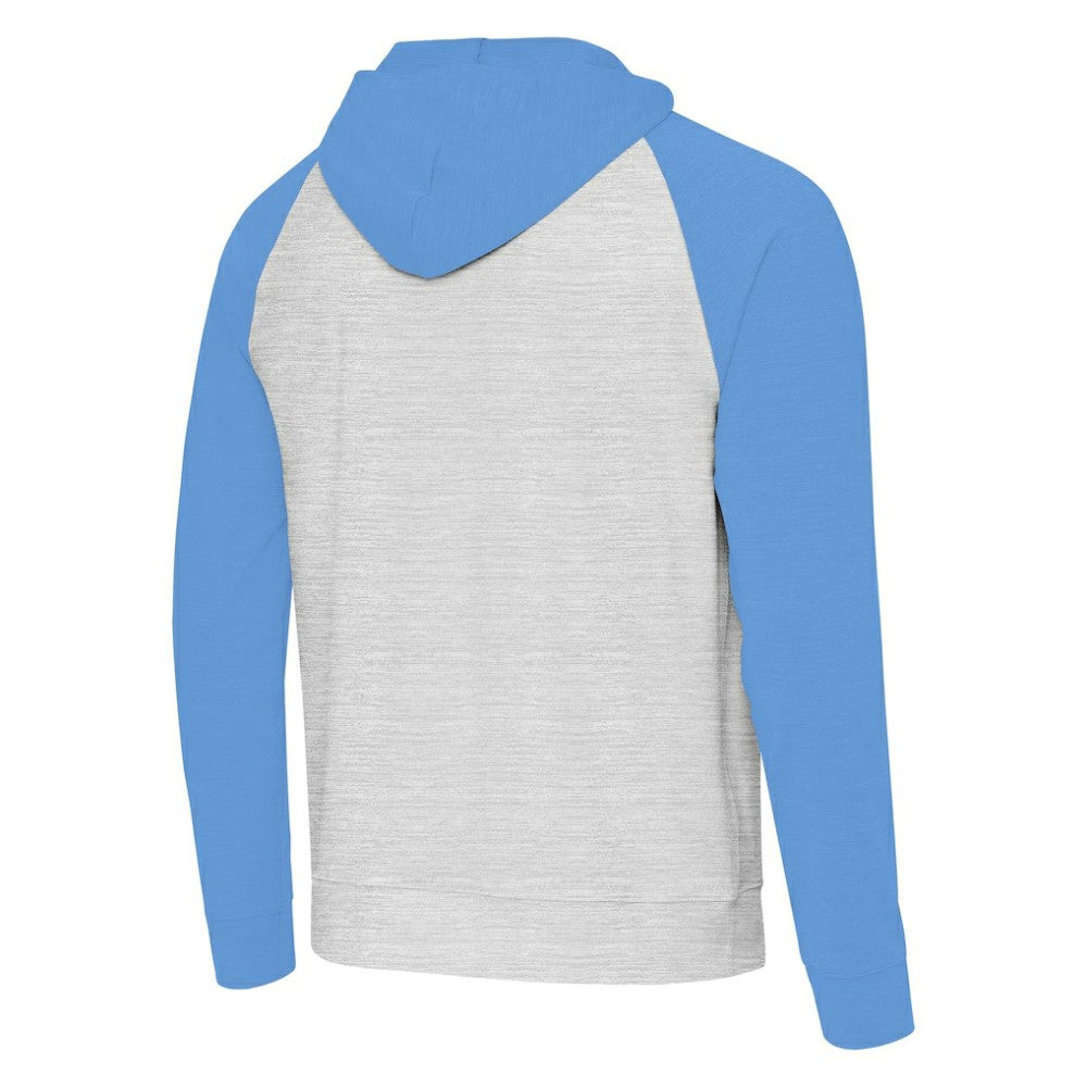 Tampa Bay Rays Antigua Urgent Pullover Hoodie - Powder Blue/Gray