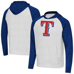 Texas Rangers Antigua Urgent Pullover Hoodie - Royal/Gray
