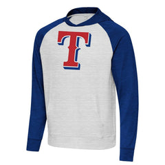 Texas Rangers Antigua Urgent Pullover Hoodie - Royal/Gray