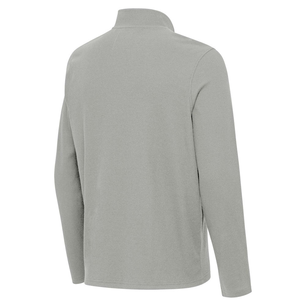 Los Angeles Dodgers Antigua Sync Tri-Blend Quarter-Zip Pullover - Heather Gray