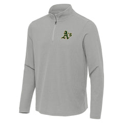 Athletics Antigua Sync Tri-Blend Quarter-Zip Pullover - Heather Gray