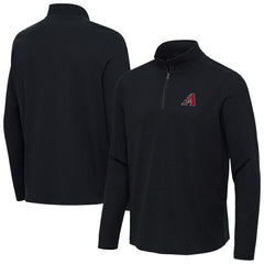 Arizona Diamondbacks Antigua Sync Tri-Blend Quarter-Zip Pullover - Heather Black