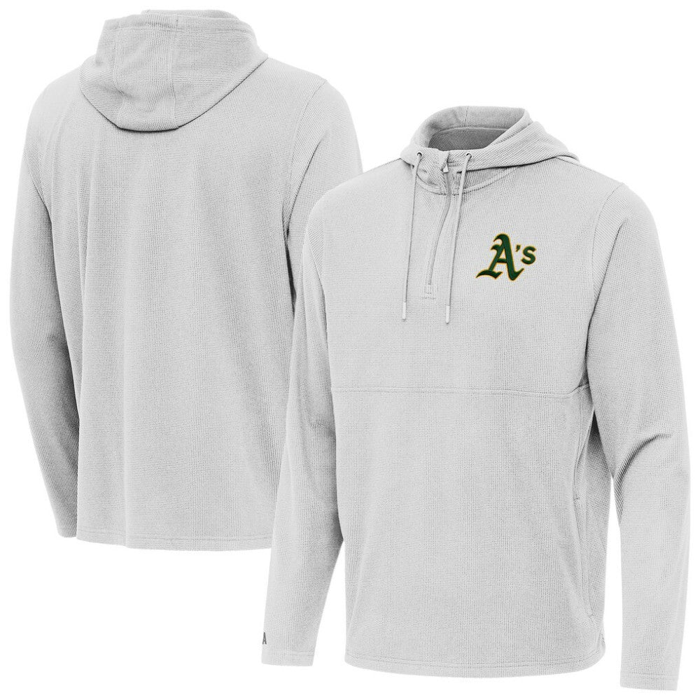 Athletics Antigua Connected Quarter-Zip Pullover Hoodie - Gray
