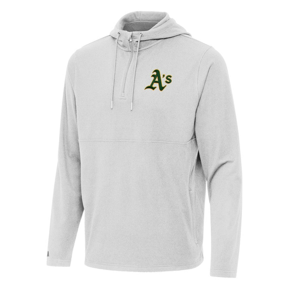 Athletics Antigua Connected Quarter-Zip Pullover Hoodie - Gray
