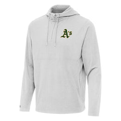 Athletics Antigua Connected Quarter-Zip Pullover Hoodie - Gray