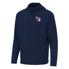 Cleveland Guardians Antigua Connected Quarter-Zip Pullover Hoodie - Navy