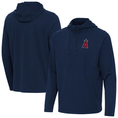 Los Angeles Angels Antigua Connected Quarter-Zip Pullover Hoodie - Navy