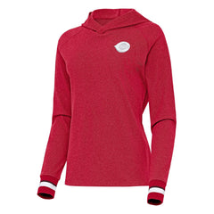 Cincinnati Reds Antigua Women's Trek Pullover Hoodie - Red
