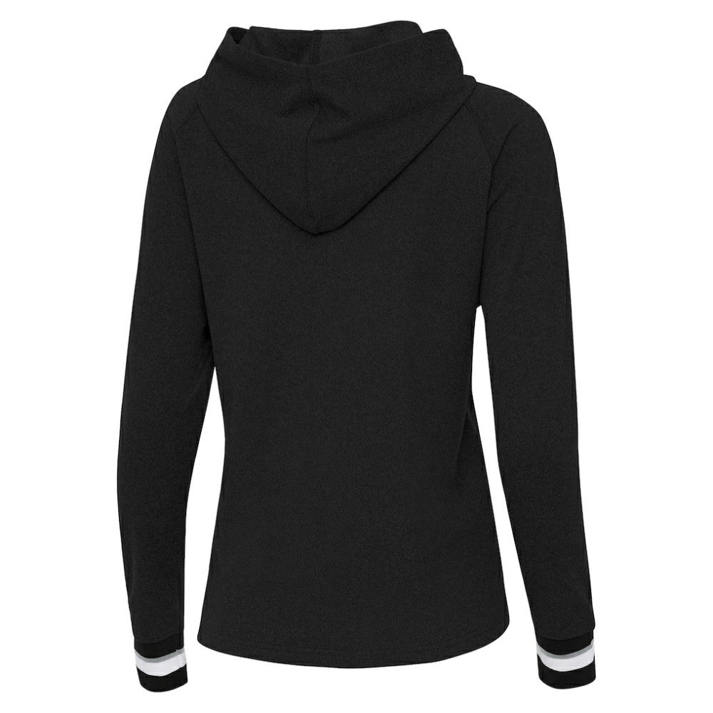 Pittsburgh Pirates Antigua Women's Trek Pullover Hoodie - Black