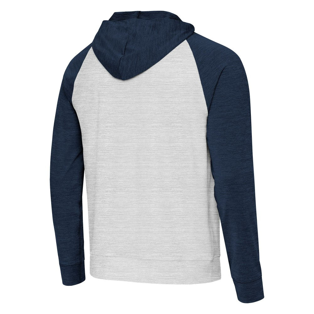 Cleveland Guardians Antigua Urgent Pullover Hoodie - Heather Navy/Gray