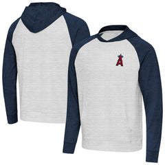 Los Angeles Angels Antigua Urgent Pullover Hoodie - Heather Navy/Gray