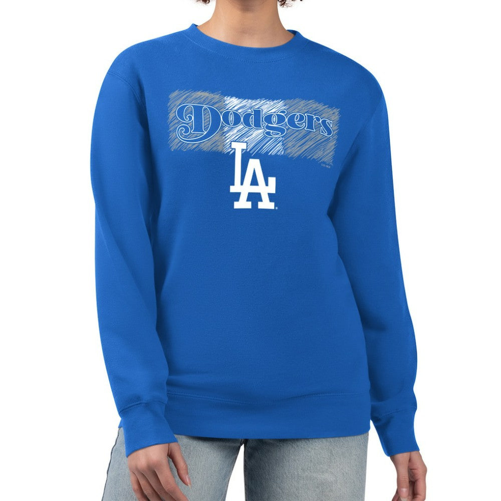 Los Angeles Dodgers Starter Women's Team Color Shading Fleece Pullover Sweatshirt - Royal