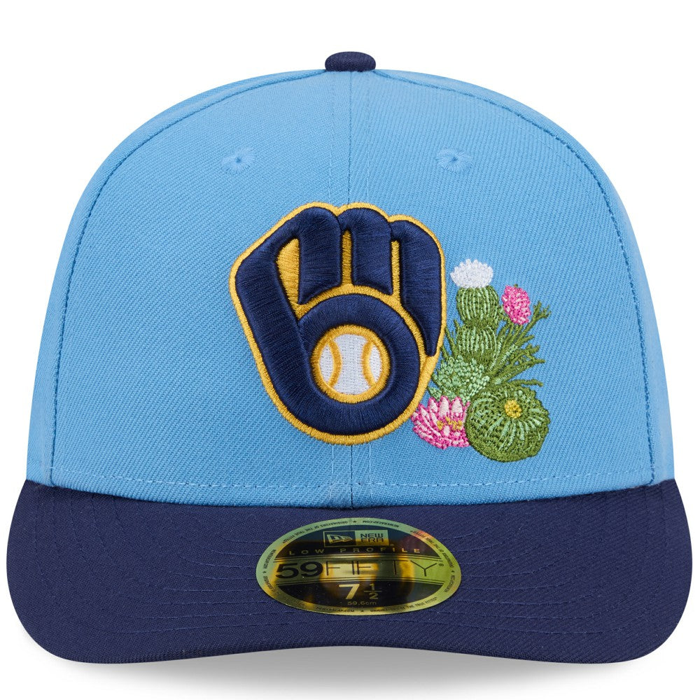 Milwaukee Brewers 2026 Spring Training Low Profile 59FIFTY Fitted Hat - Light Blue/Navy | New Era