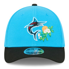 Miami Marlins 2026 Spring Training M-Crown 39THIRTY Flex Hat - Blue/Black | New Era