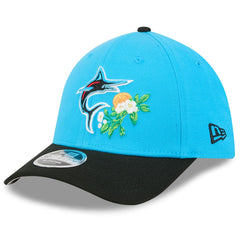 Miami Marlins 2026 Spring Training M-Crown 39THIRTY Flex Hat - Blue/Black | New Era