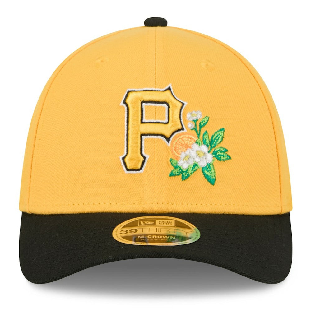 Pittsburgh Pirates 2026 Spring Training M-Crown 39THIRTY Flex Hat - Gold/Black | New Era