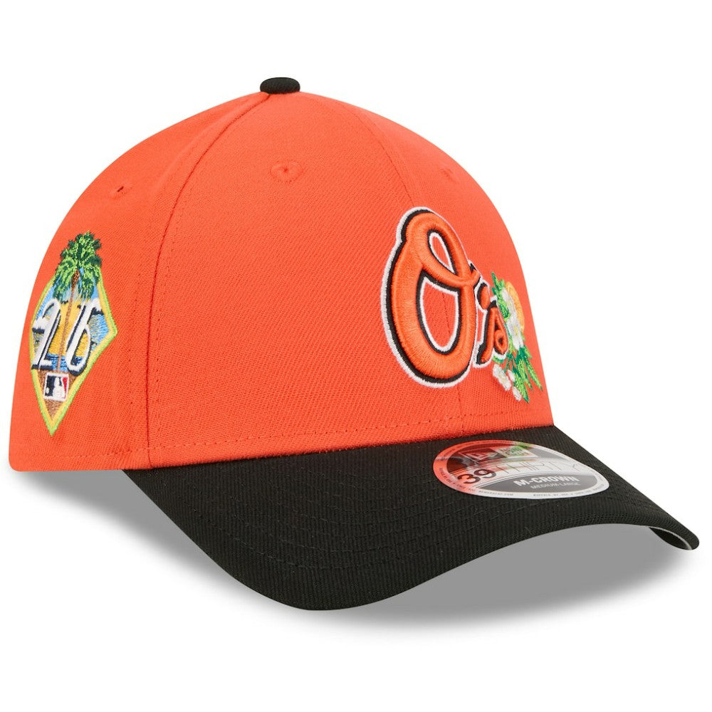 Baltimore Orioles 2026 Spring Training M-Crown 39THIRTY Flex Hat - Orange/Black | New Era