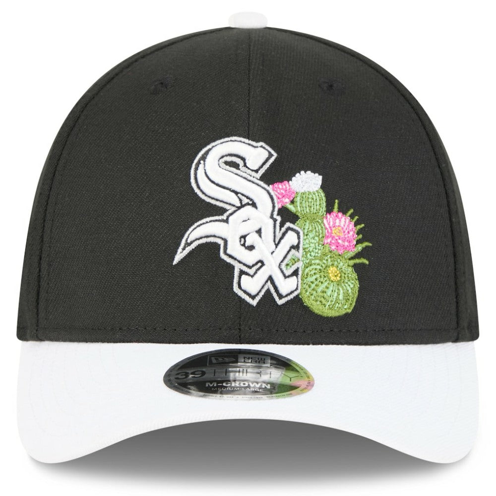 Chicago White Sox 2026 Spring Training M-Crown 39THIRTY Flex Hat - Black/White | New Era