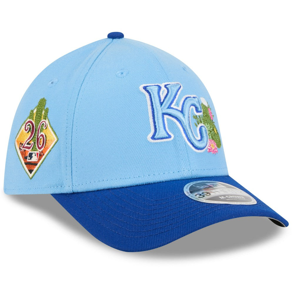 Kansas City Royals 2026 Spring Training M-Crown 39THIRTY Flex Hat - Light Blue/Royal | New Era