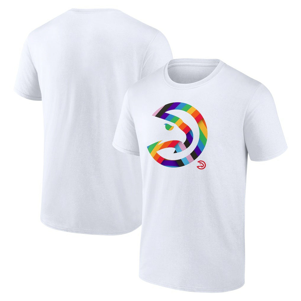 Atlanta Hawks Team Logo Pride T-Shirt - White outlet