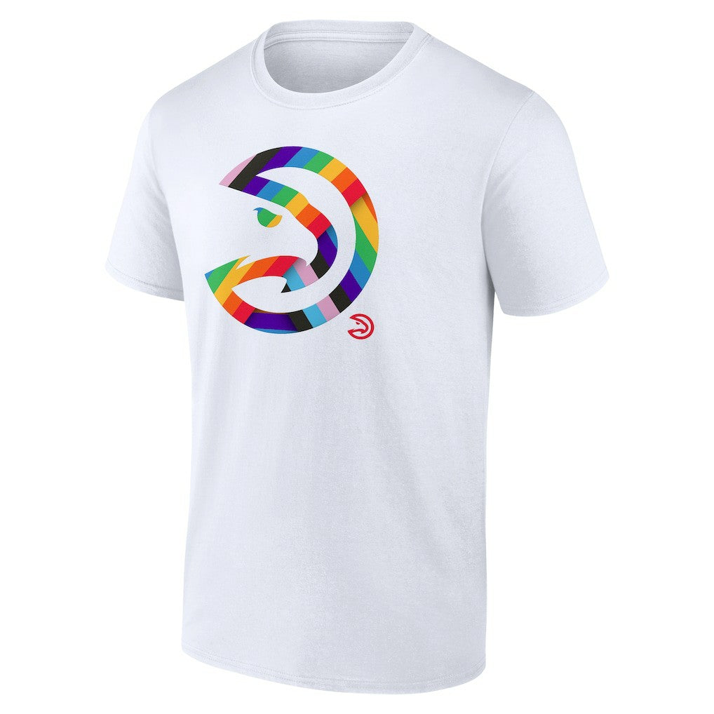 Atlanta Hawks Team Logo Pride T-Shirt - White outlet