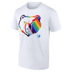 Memphis Grizzlies Team Logo Pride T-Shirt - White cheap