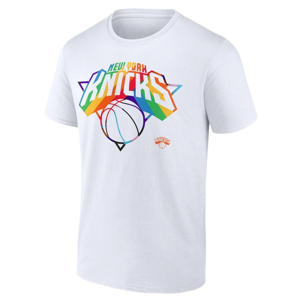 New York Knicks Team Logo Pride T-Shirt - White discount