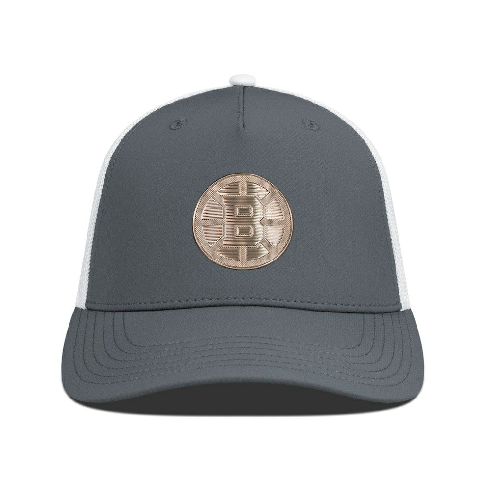 Boston Bruins Levelwear Signal Copper Insignia Trucker Adjustable Hat
