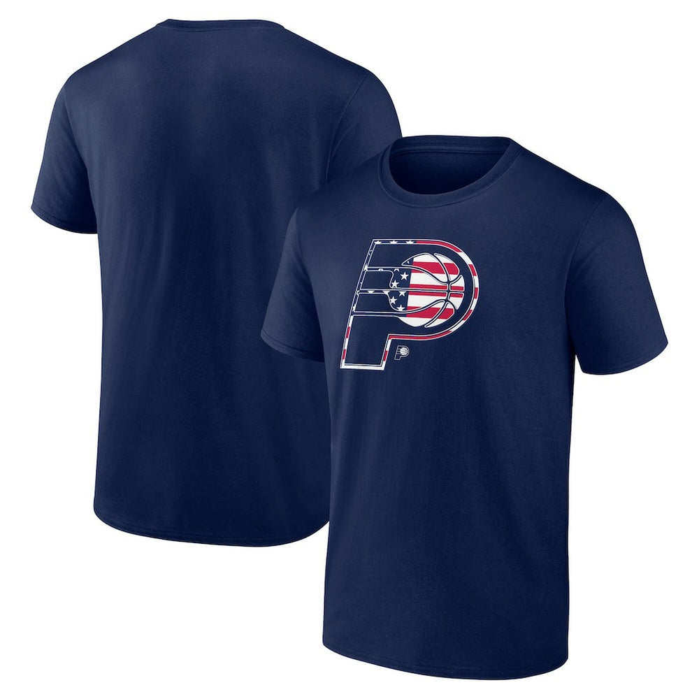 Indiana Pacers Flag Logo T-Shirt - Navy for sale