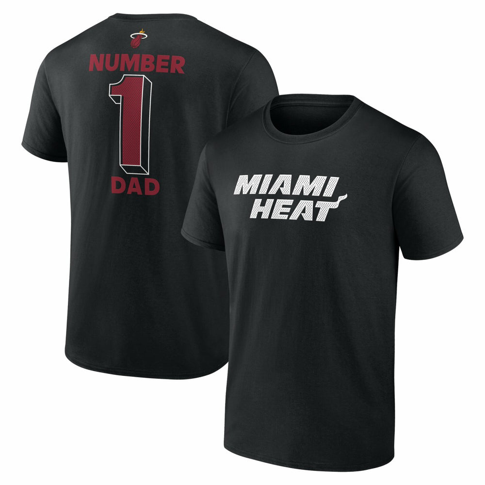 Miami Heat #1 Dad Jersey T-Shirt - Black cheap