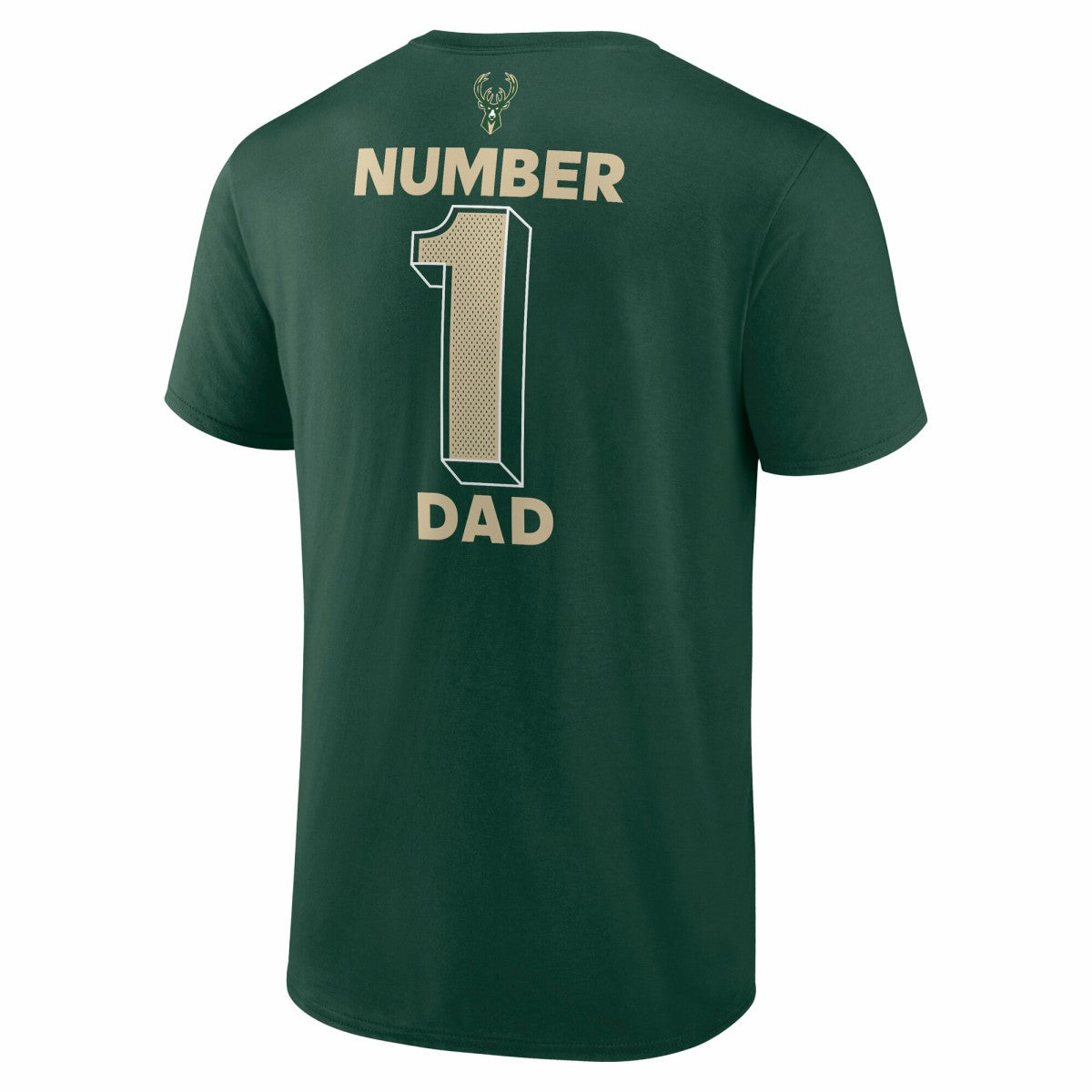 Milwaukee Bucks #1 Dad Jersey T-Shirt - Hunter Green on sale