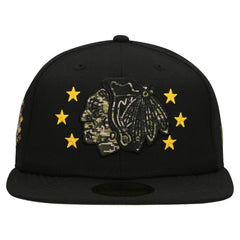 Chicago Blackhawks New Era Military Appreciation Digital Camo Stars 59FIFTY Fitted Hat