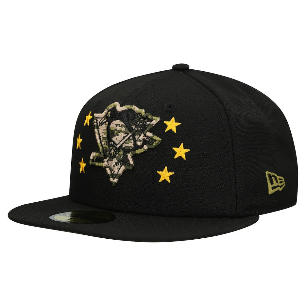 Pittsburgh Penguins New Era Military Appreciation Digital Camo Stars 59FIFTY Fitted Hat