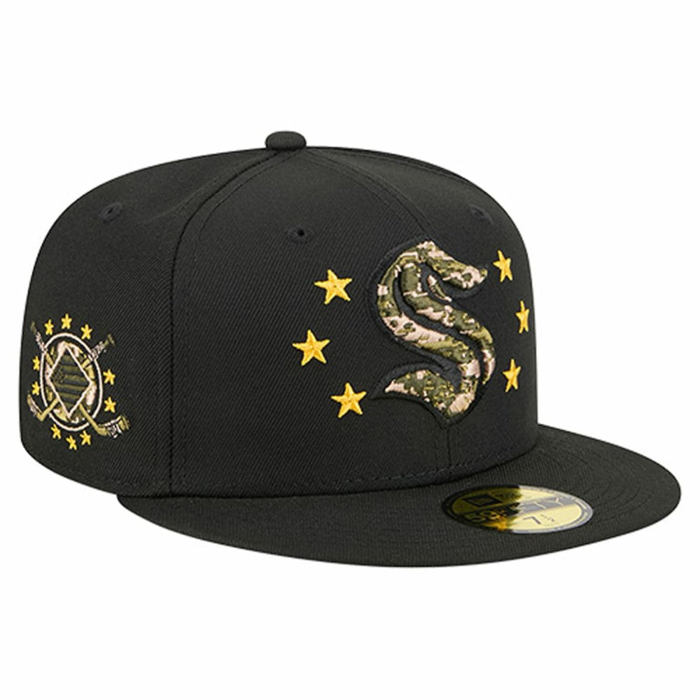 Seattle Kraken New Era Military Appreciation Digital Camo Stars 59FIFTY Fitted Hat