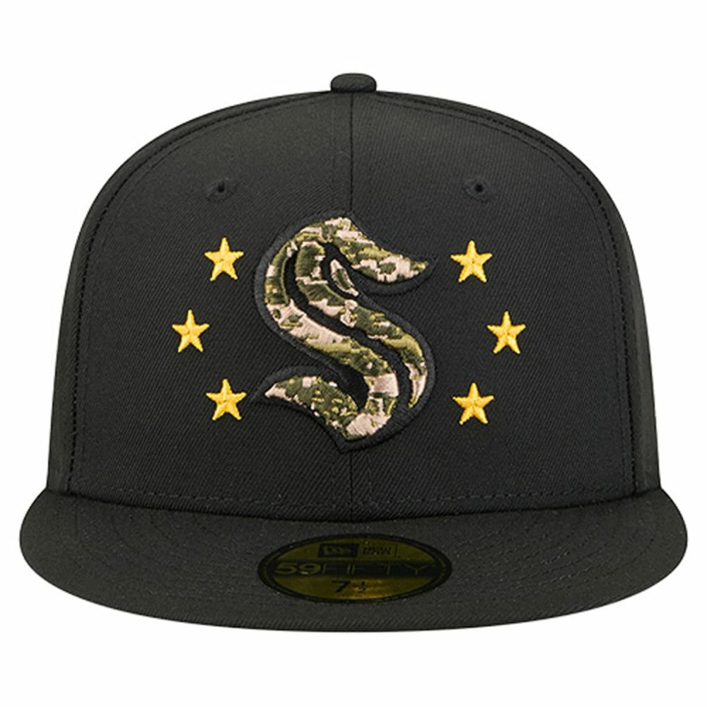 Seattle Kraken New Era Military Appreciation Digital Camo Stars 59FIFTY Fitted Hat