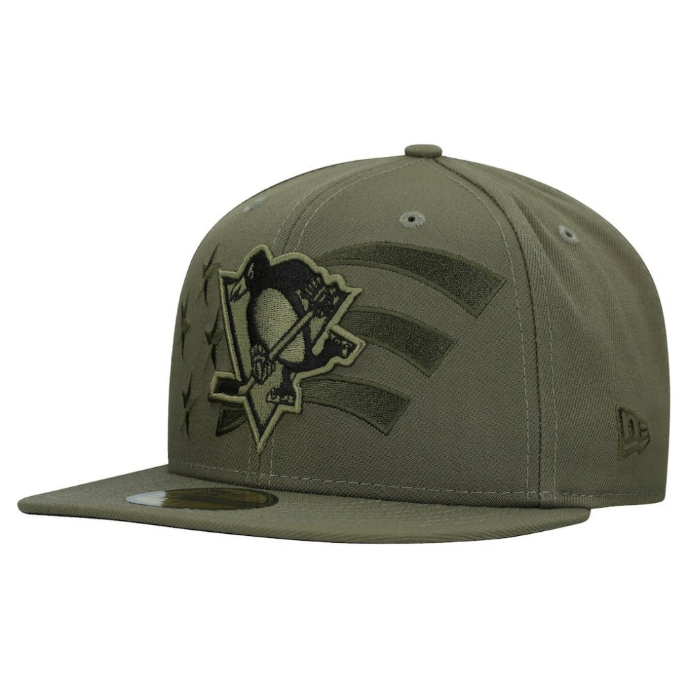 Pittsburgh Penguins New Era Military Appreciation Flag 59FIFTY Fitted Hat