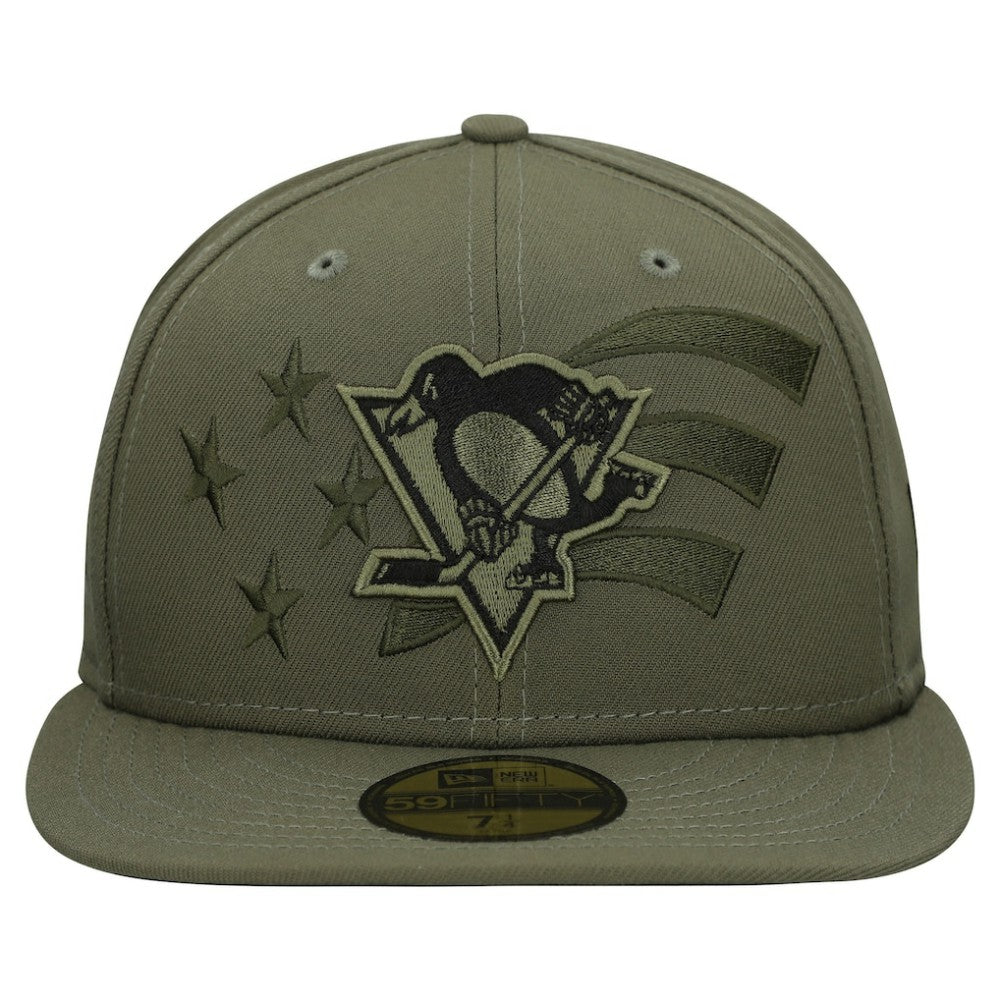 Pittsburgh Penguins New Era Military Appreciation Flag 59FIFTY Fitted Hat