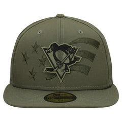 Pittsburgh Penguins New Era Military Appreciation Flag 59FIFTY Fitted Hat