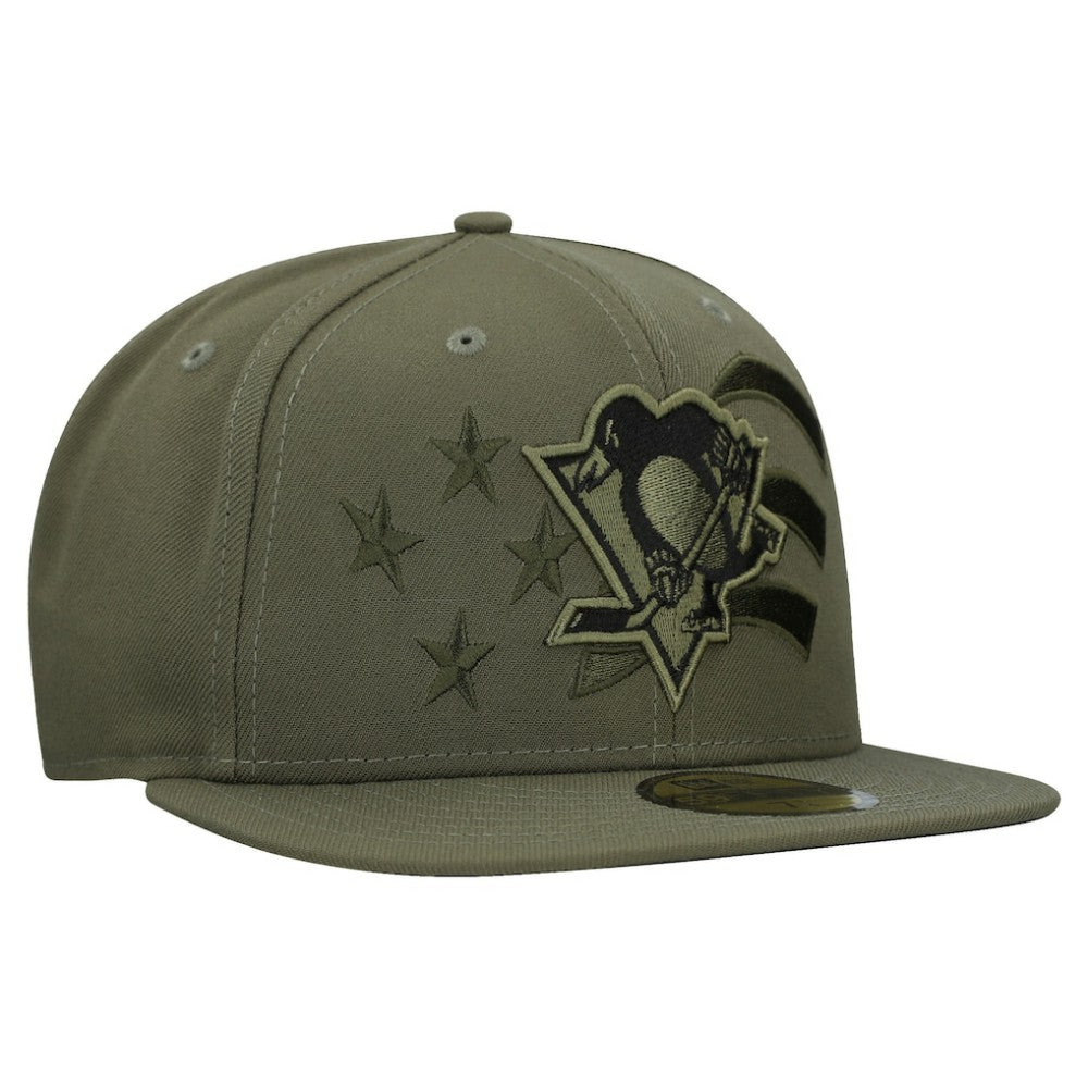Pittsburgh Penguins New Era Military Appreciation Flag 59FIFTY Fitted Hat