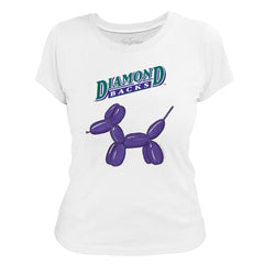 Arizona Diamondbacks Tiny Turnip Women's Balloon Dog T-Shirt - White