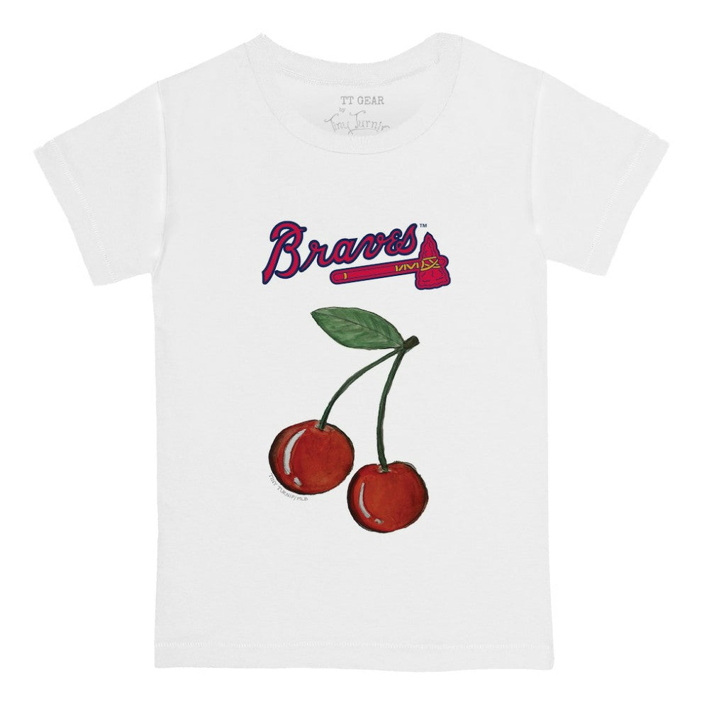 Atlanta Braves Tiny Turnip  Youth Cherries T-Shirt - White