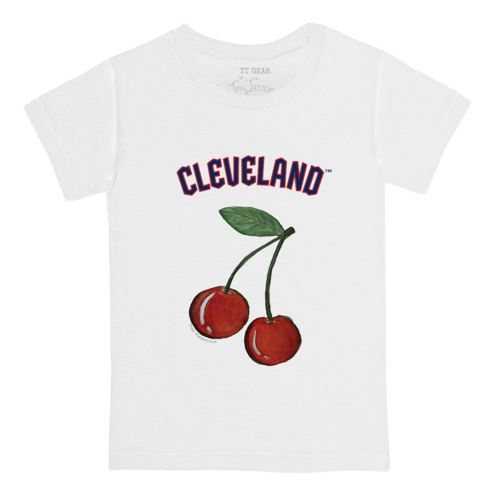 Cleveland Guardians Tiny Turnip  Youth Cherries T-Shirt - White